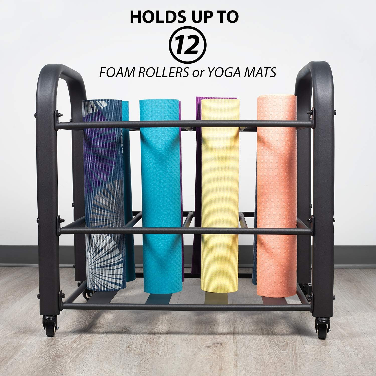 Yoga Mat Storage Rack – Ideal Cart for Yoga Mats & Gym Equipment