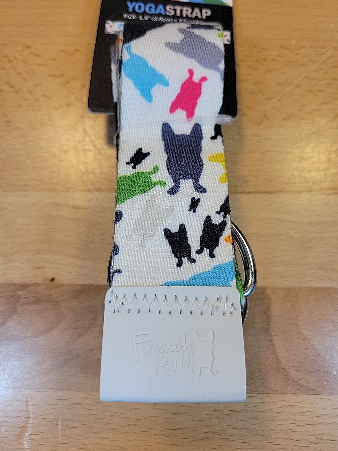 French Bull Yoga Strap Bulldogs 1.5&Prime; x 72&Prime; Exercise Stretching Pilates