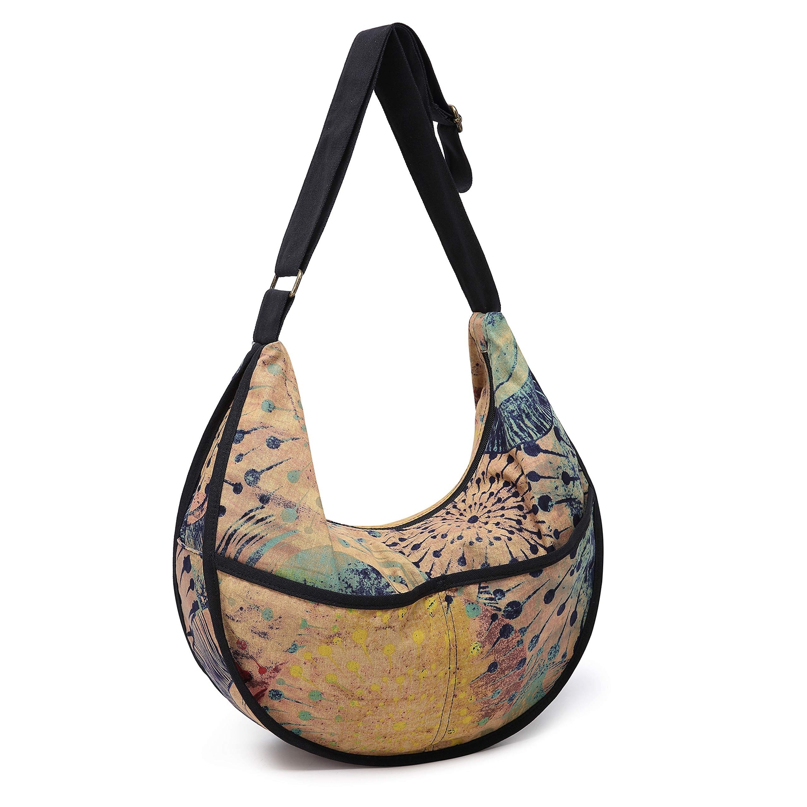 OPQRSTU Womens Hippie Large Sling Shoulder Boho Handbag canvas Crossbody Bags