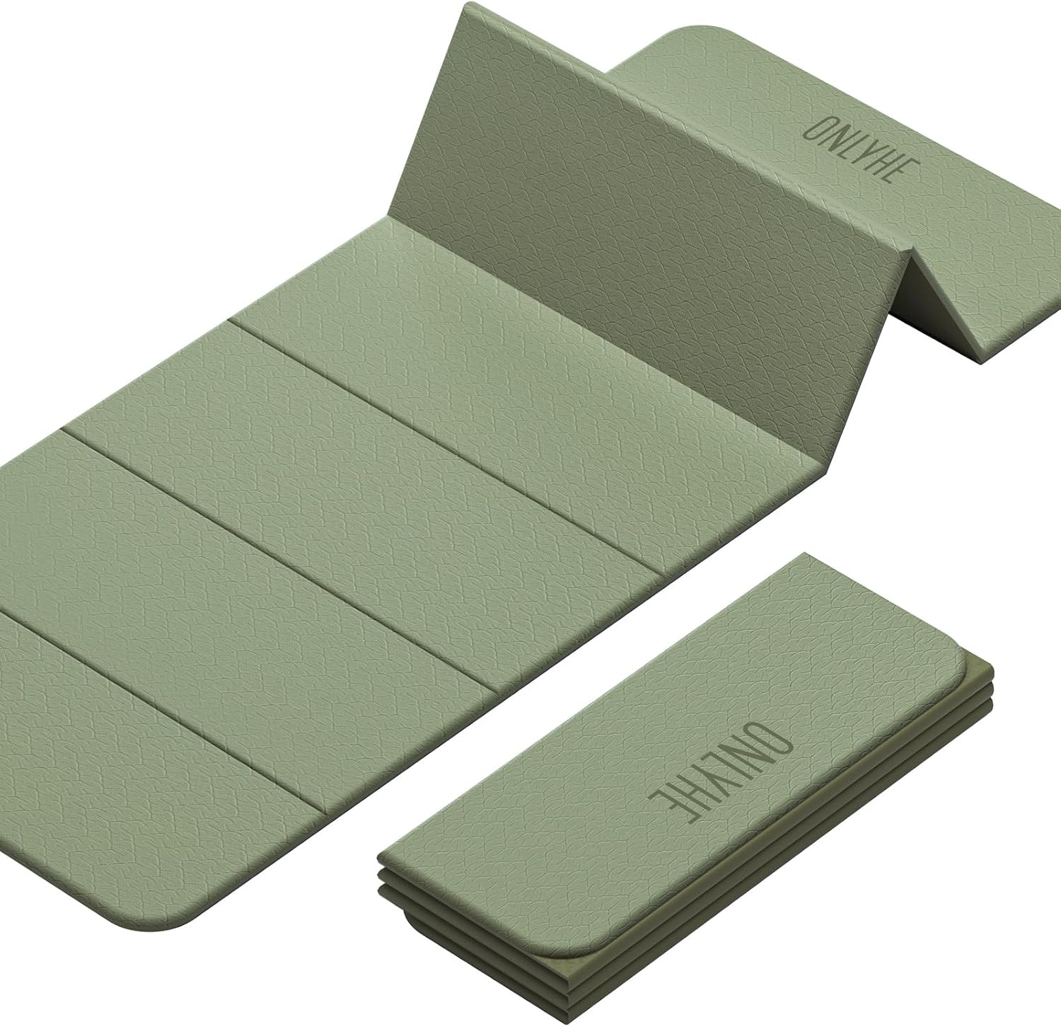 Foldable Yoga Mat (12Mm) Exercise Mats for Home Workout,Comfortable and Durable,
