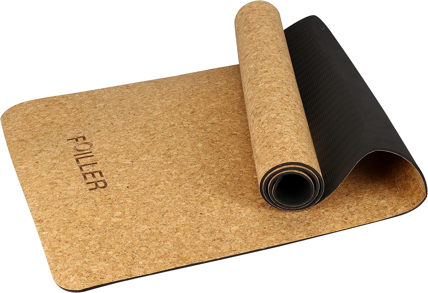 Luxury Cork Yoga Mat – Natural Organic Cork & Eco-Friendly TPR – Perfect Size (7