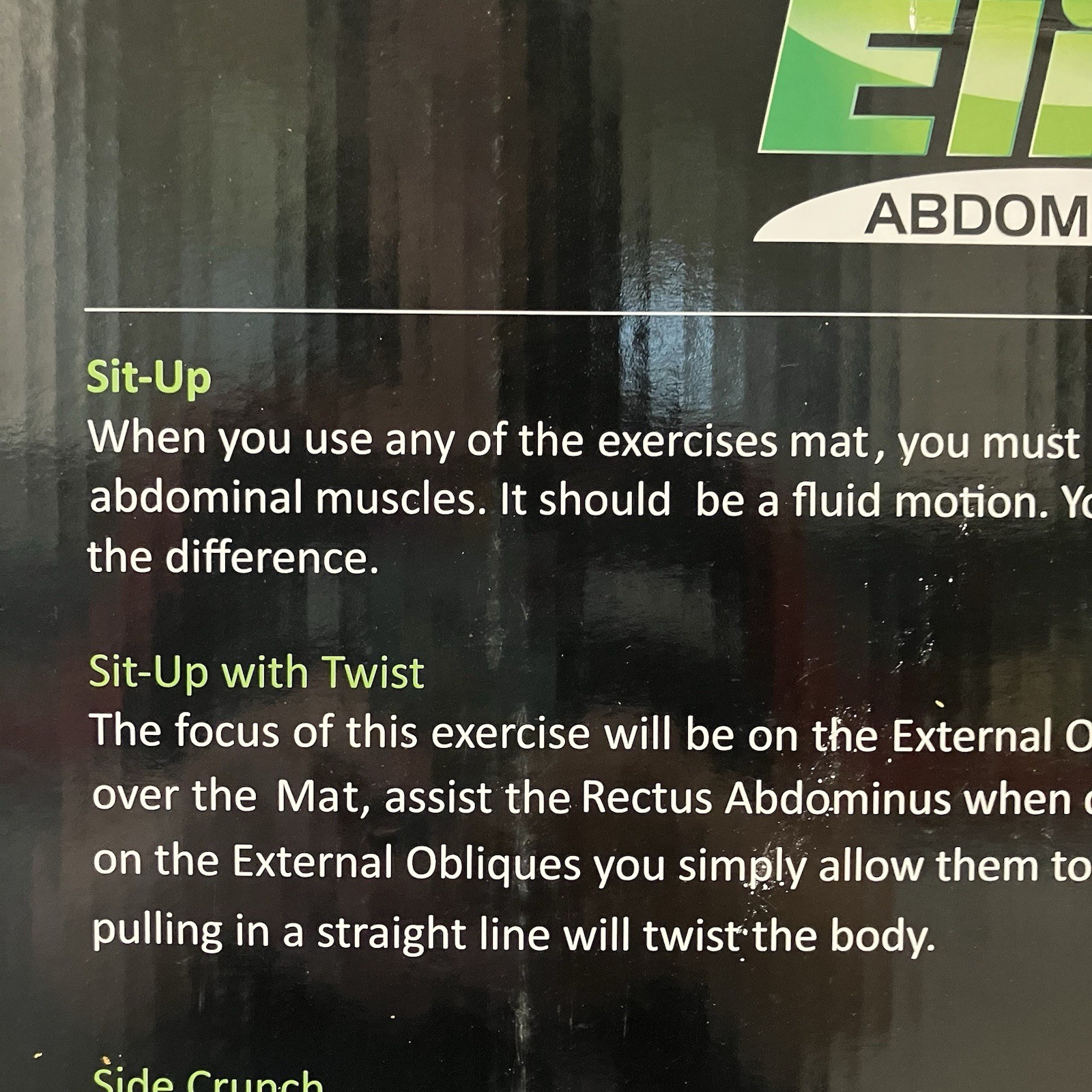 Elite Abdominals Equipment High Density Foam Sit Up Ab Mat & Resistance Band NEW