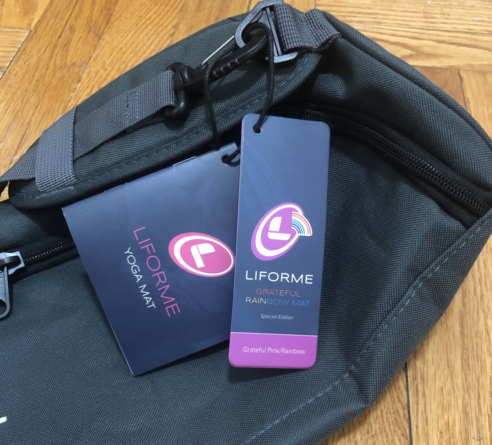 Liforme Black Yoga Mat Carrier Bag New With Removable Strap Womens One Size