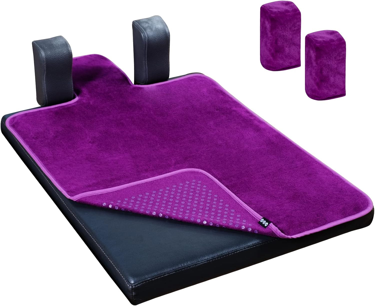 Non-Slip Pilates Reformer Mat Towel with 2 Shoulder Block Covers
