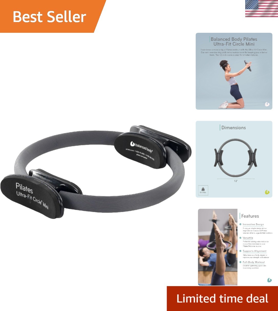 Durable 12-Inch Pilates Fitness Circle for Home and Studio – Women&rsquo;s Edition