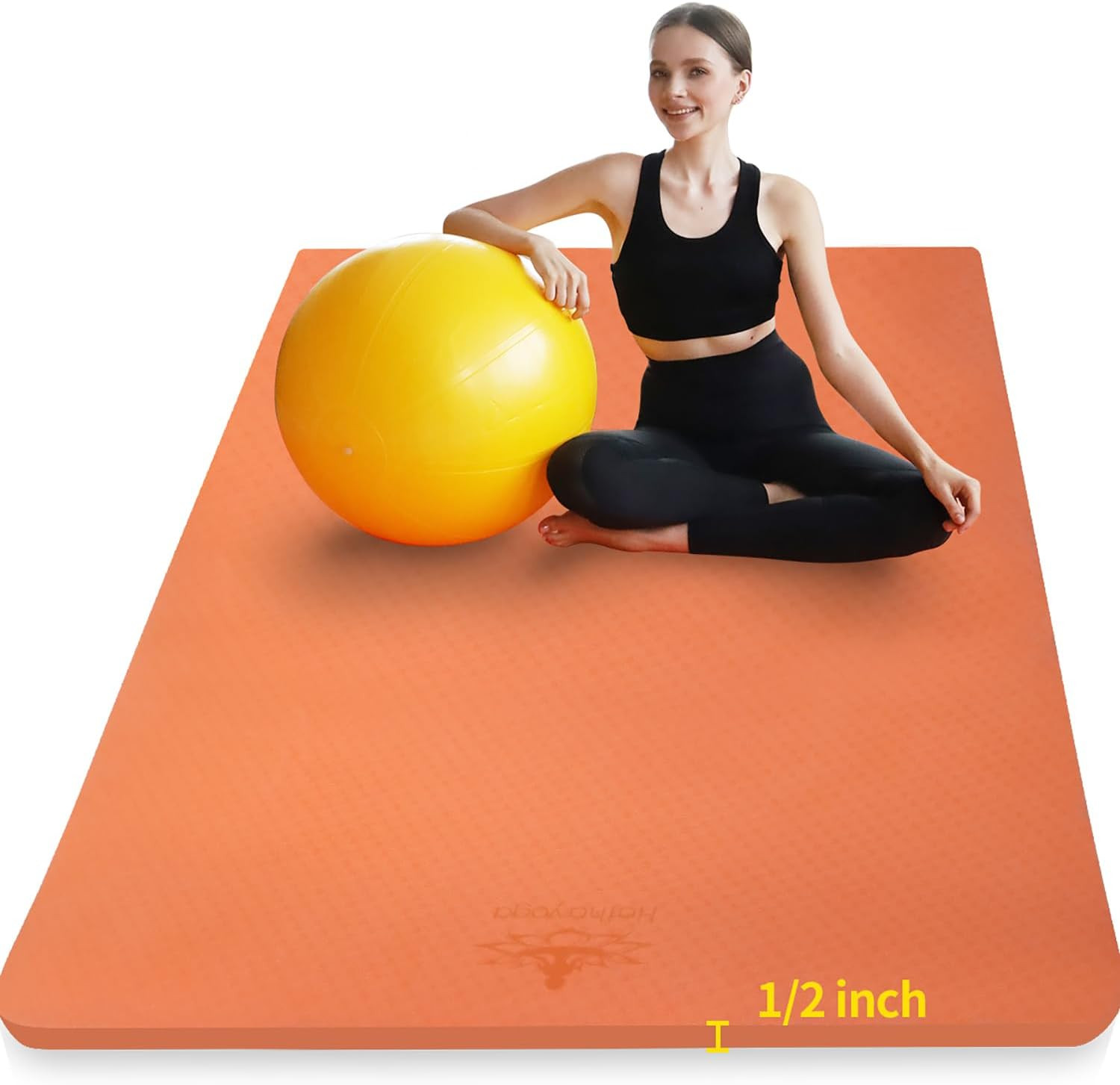 Large TPE Yoga Mat 6&rsquo;X4&rsquo;X1/2&Prime; Extra Thick Non-Slip Exercise Mat – for Yoga Pilat