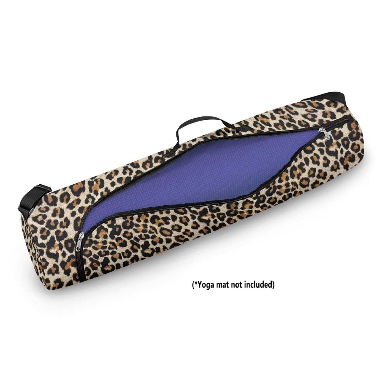 Leopard Print Yoga Mat Bag for & Men Travel Gym Bag for Thick Exercise Mat Fu…