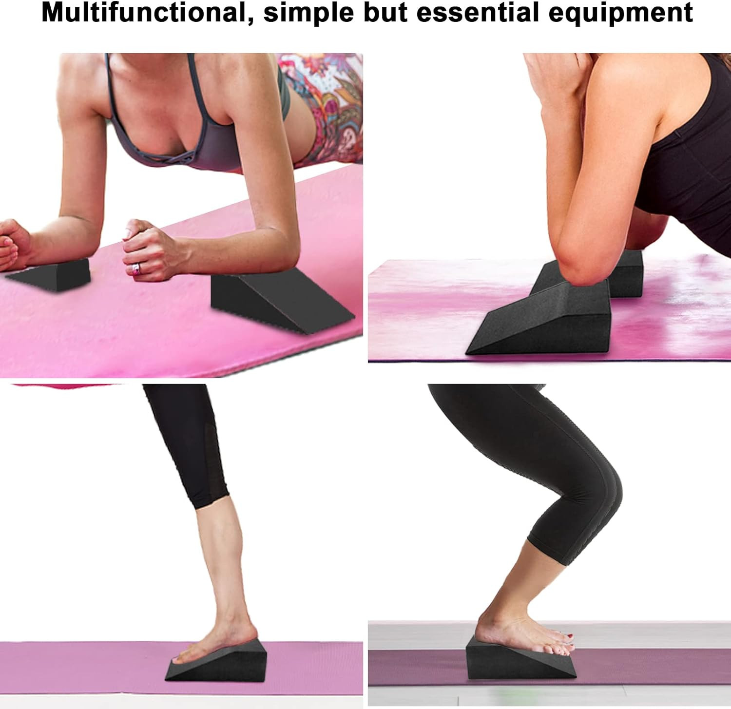 2 Pack Yoga Foam Wedges Sland Board Calf Stretching Heel Wedge for Squats