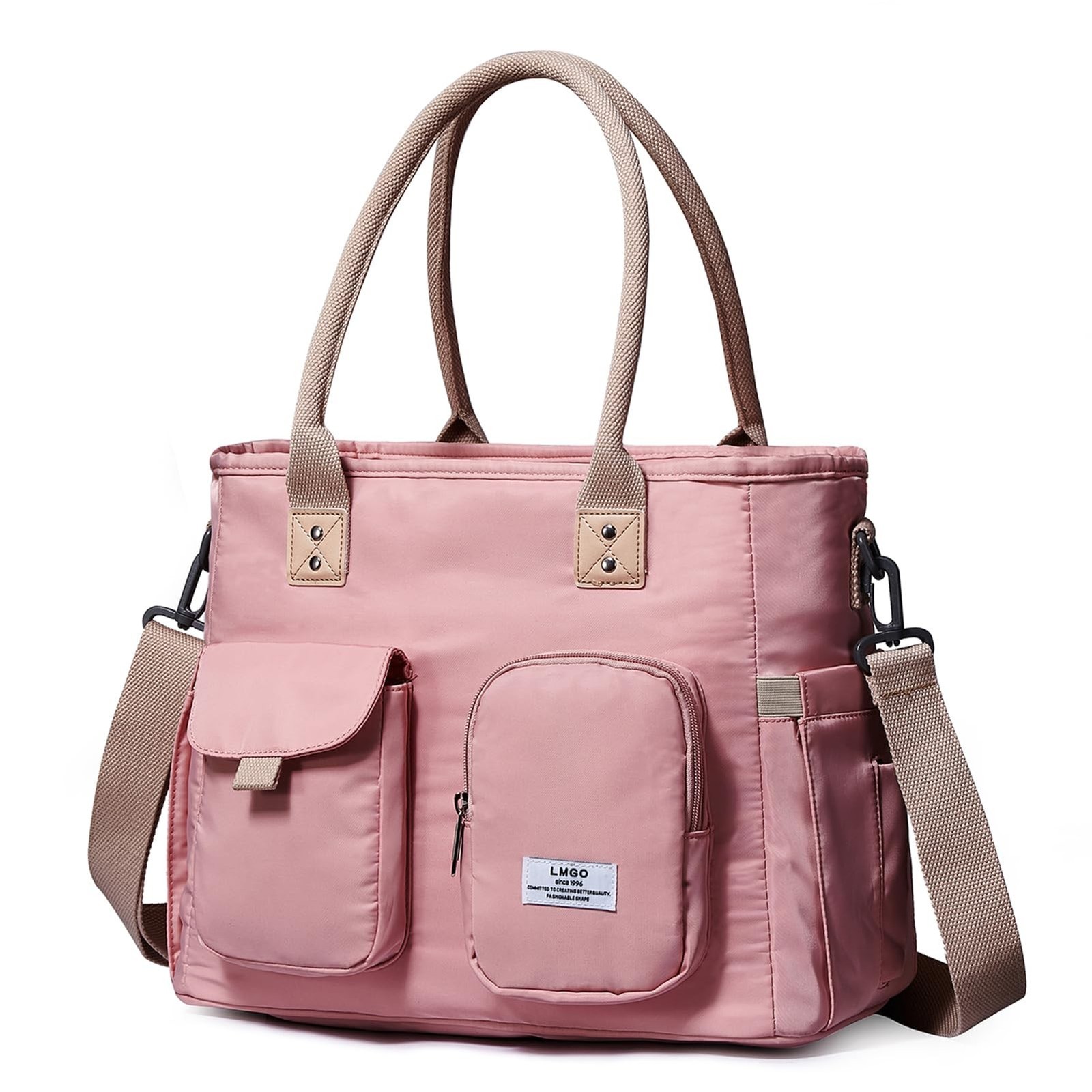Large Utility Tote Bag with Multi-pockets and Compartment for Travel & Work