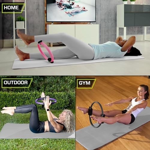 Pilates Ring 14 Inch Padded Handles for Core Strengthening Rehab Workouts Light