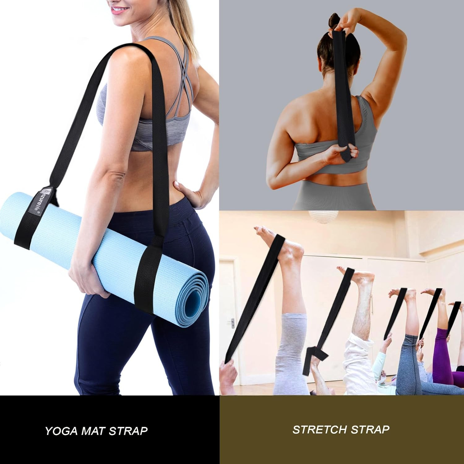 Yoga Mat Sling with Easy-Cinch Straps for Convenient Carrying