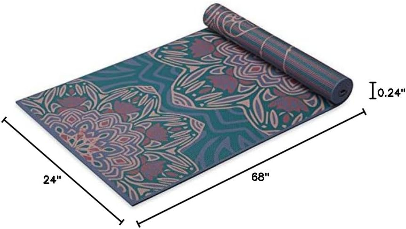 Yoga Mat – Premium 6Mm Print Reversible Extra Thick Non Slip Exercise & Fitness