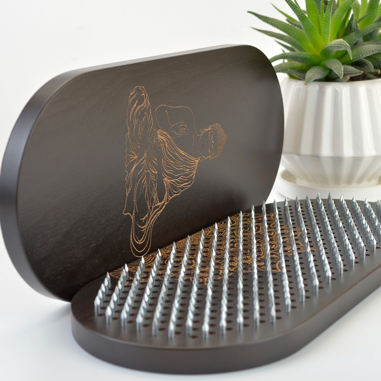 Sadhu Board Engraving Buddha and Mandala Galvanized Nails 10 mm/0.4 inch