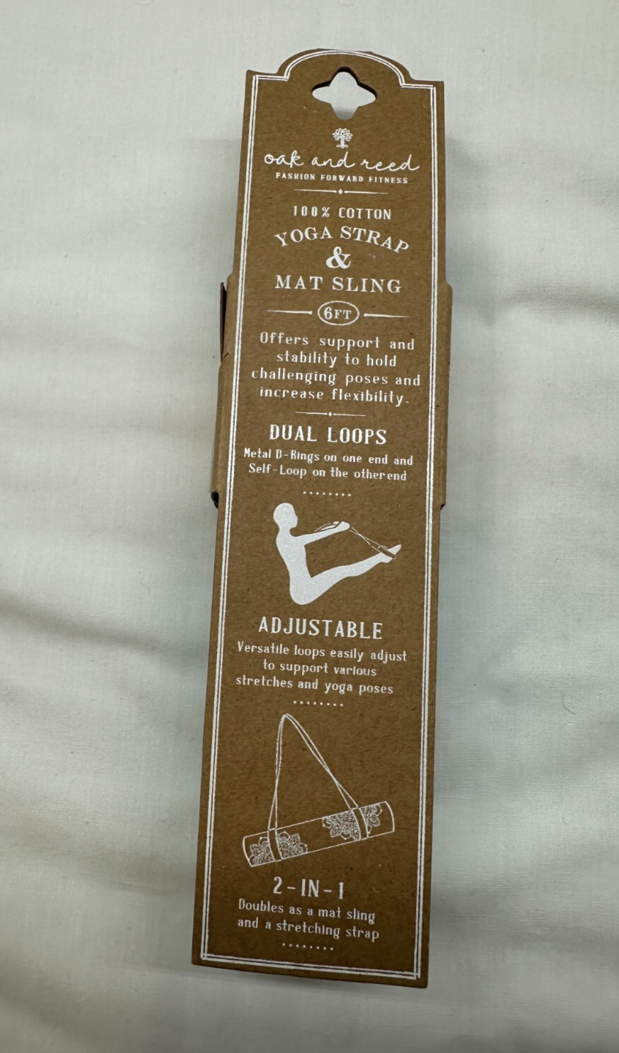Oak and Reed Yoga and Fitness Exercise Mat Set (24&Prime;x68&Prime;x4mm) – Sling and Bag