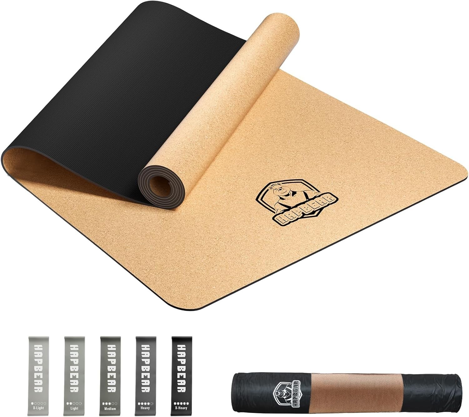 Yoga Mat Cork XXL – Extra Large Yoga Mat Non Slip 183x116cm / 183x92cm -…