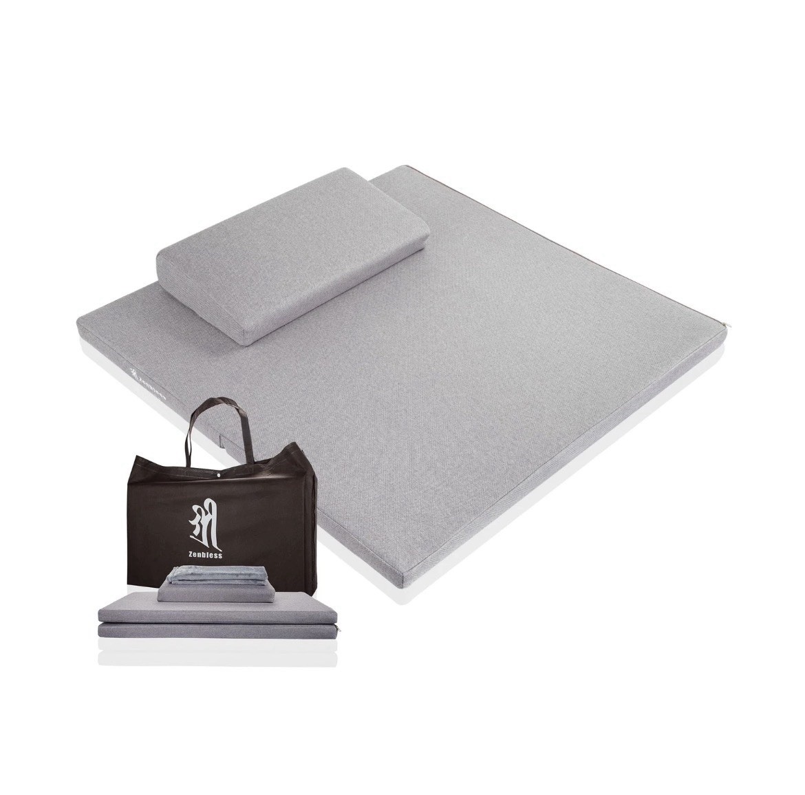 ZenBless Yoga Meditation Cushion Set,Large Square Meditation Floor Pillow, Me…