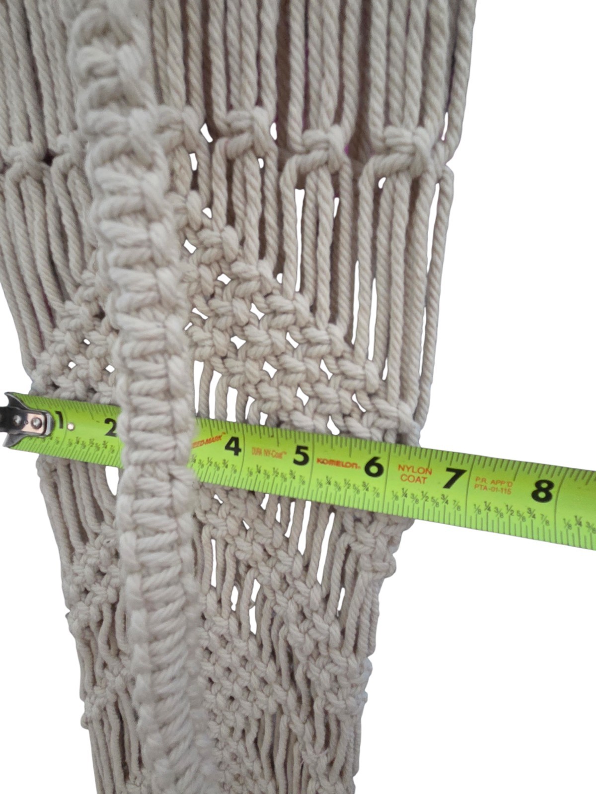 New Oak And Reed Beige Macrame Yoga Carry Bag Boho Free People 100% Cotton