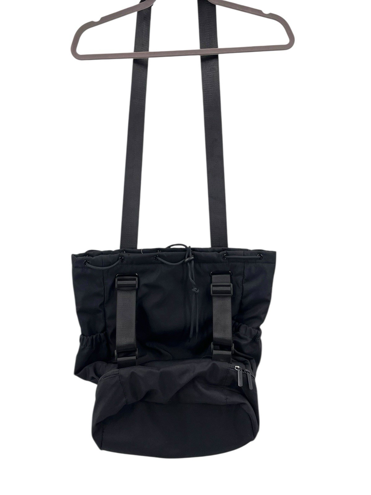 BEYOND YOGA Black Convertible Drawstring Gym Bag NWT