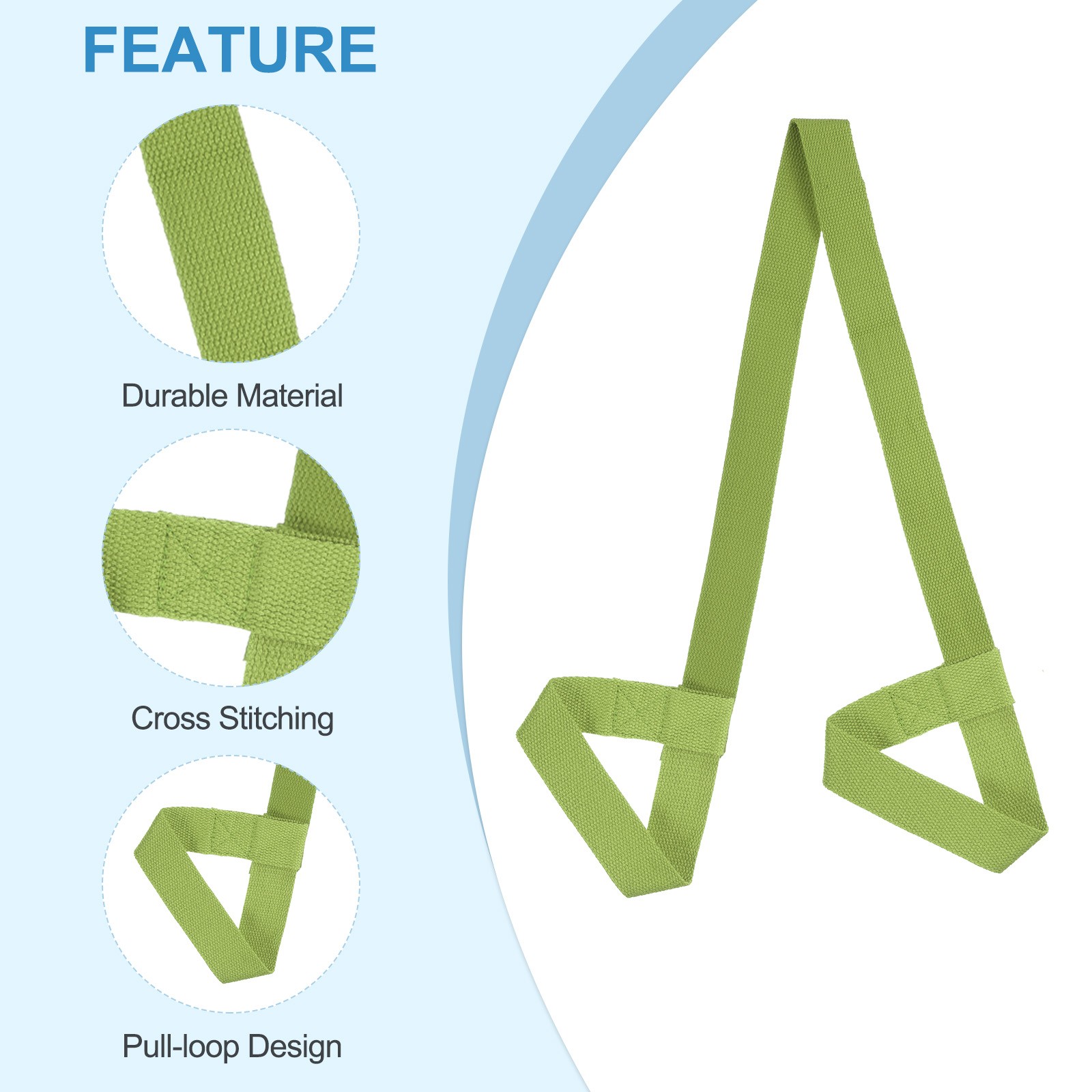 4Pcs Yoga Mat Strap Carrier Dark Green/Dark Grey/Navy Blue/Dark Purple
