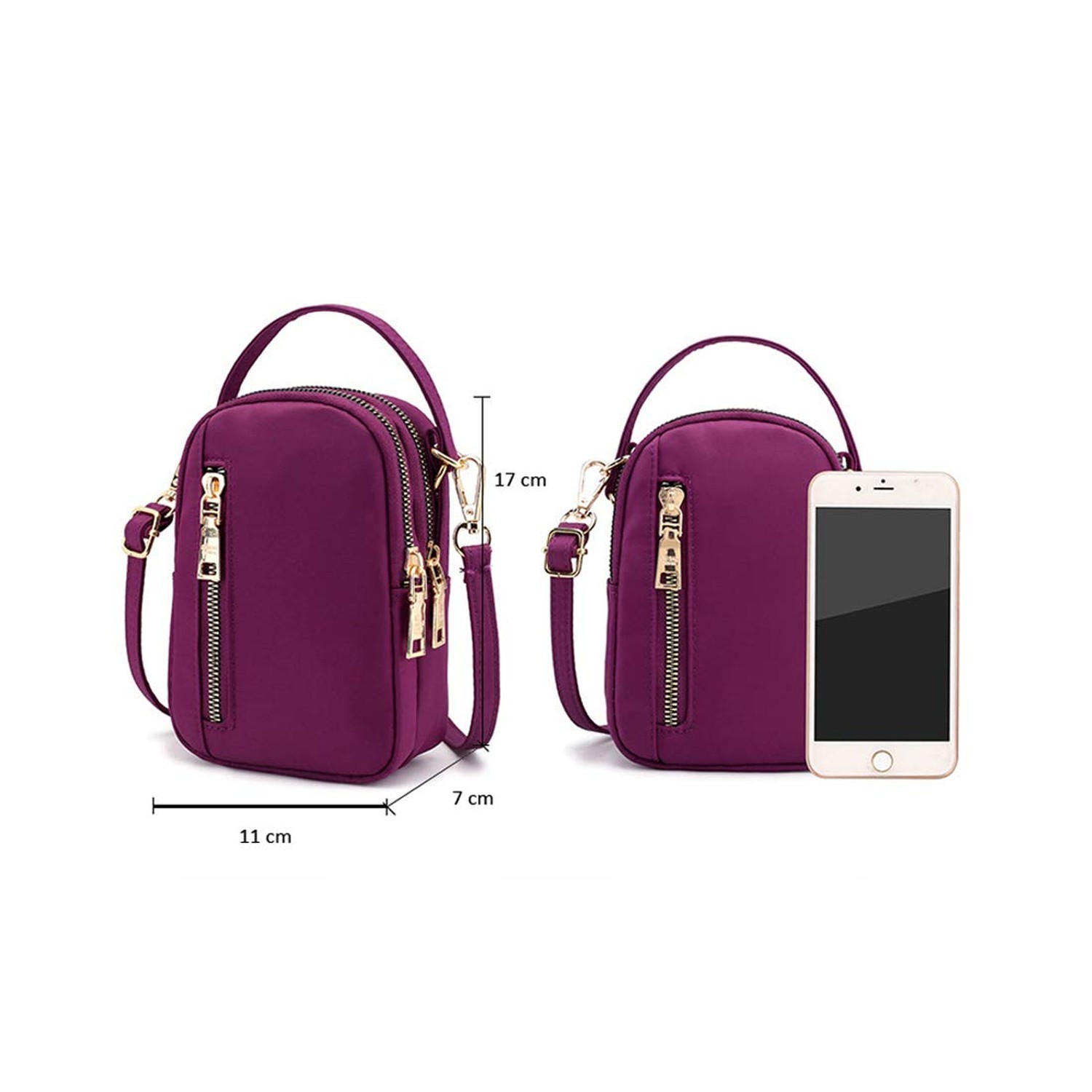 Small Women Travel Crossbody Bag Cell Phone Purse Pouch Handbags Waist Wallet…