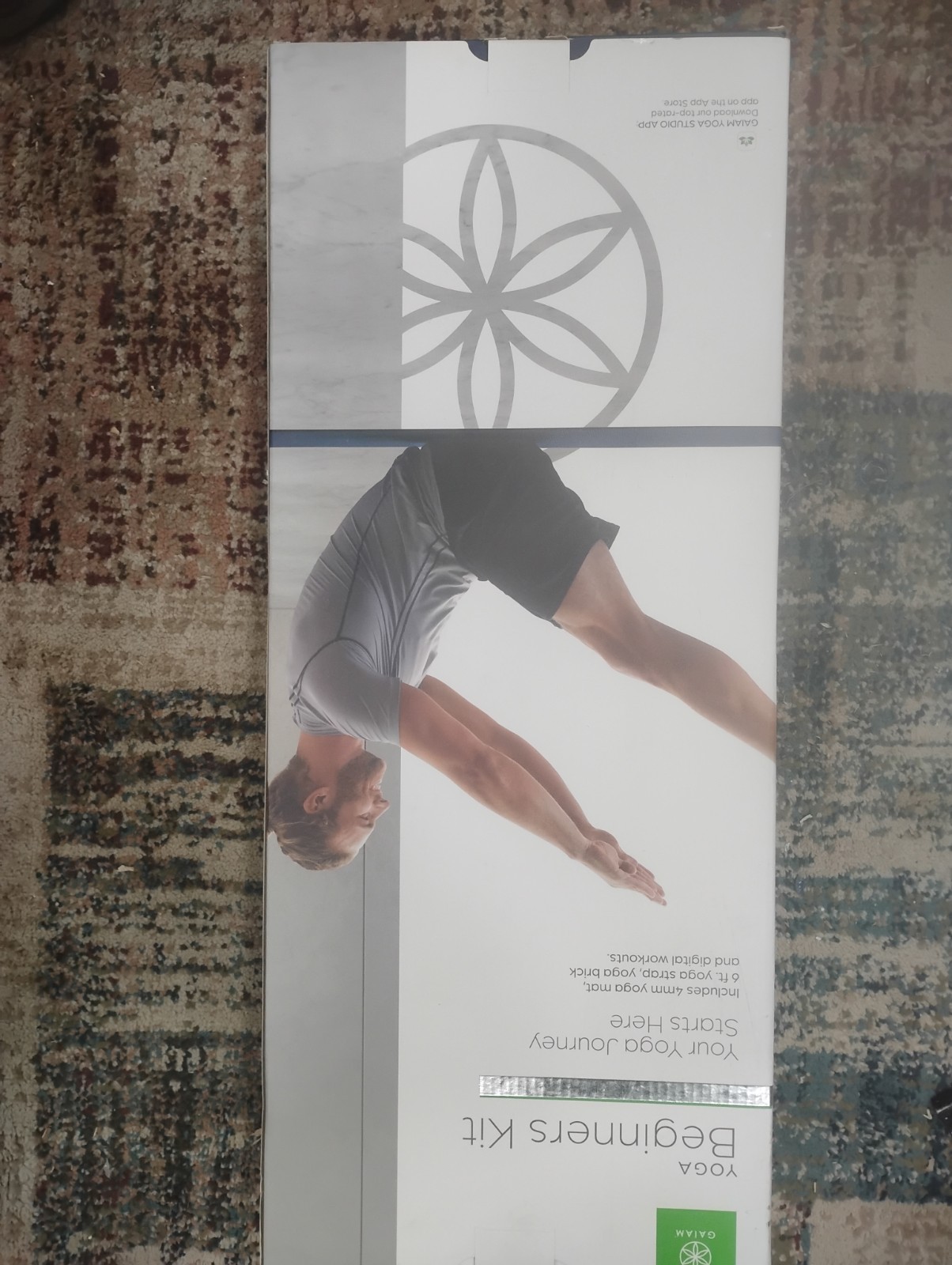 GAIAM Yoga Beginners Kit Mat, Strap, Brick Green Or Blue Up To You