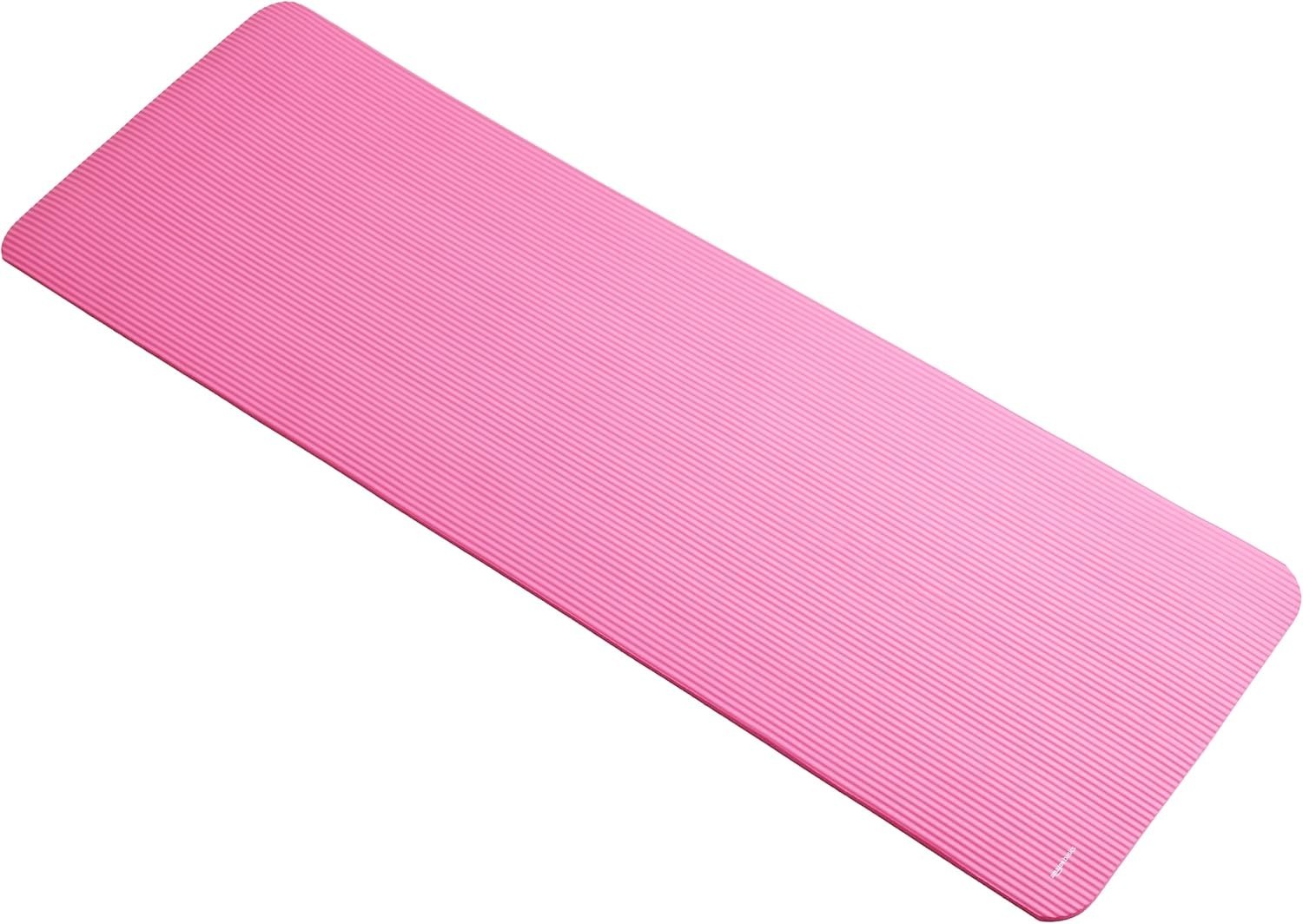 Amazon Basics Pink Extra Thick Exercise Yoga Mat with Carrying Strap 74&Prime;L X 24&Prime;W