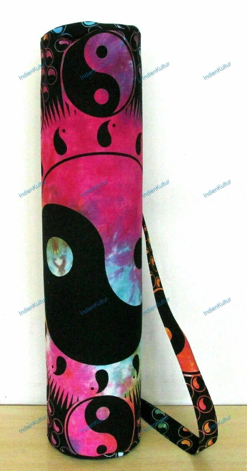 Indian Tie Dye Multi Mandala Yoga Mat Carrier Gym Bag With Shoulder Strap Throw