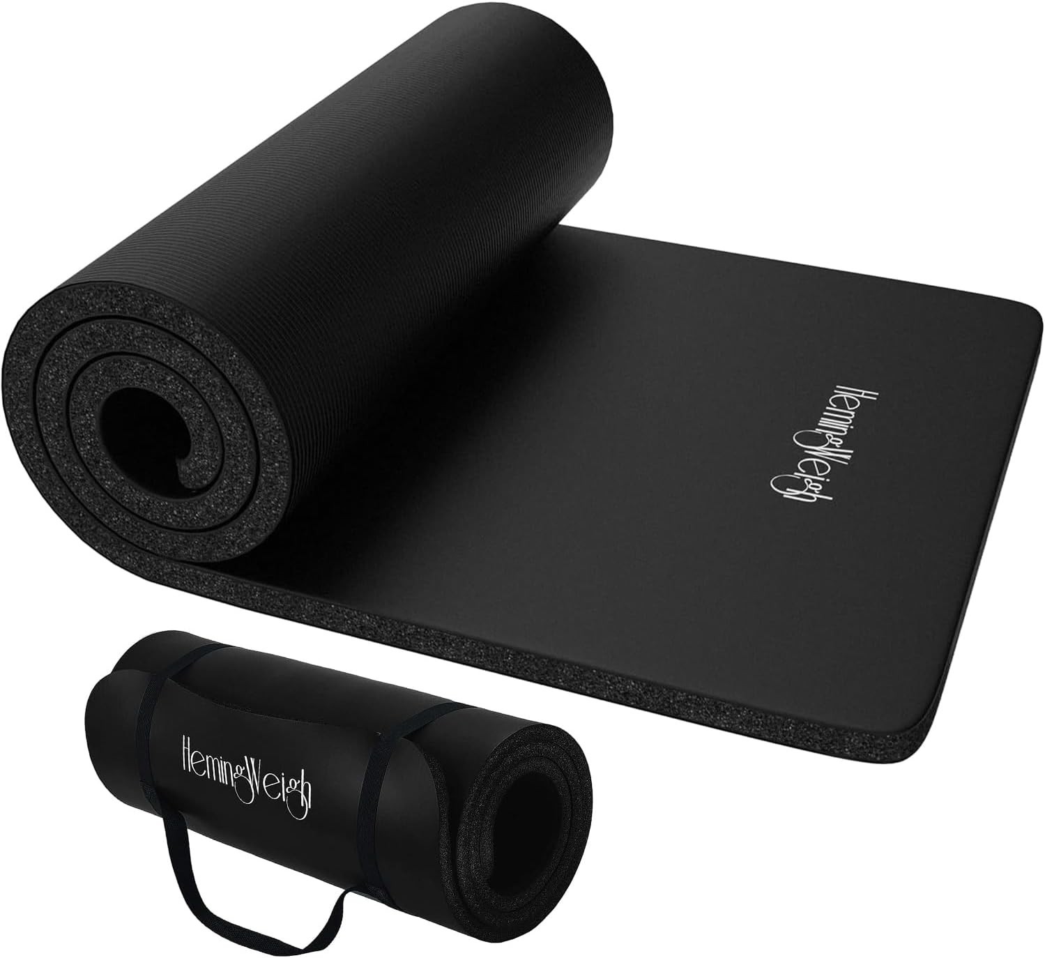 Durable Non Slip Exercise Mat 70 Inch x 23 Inch Black Ideal for Yoga and Pilates