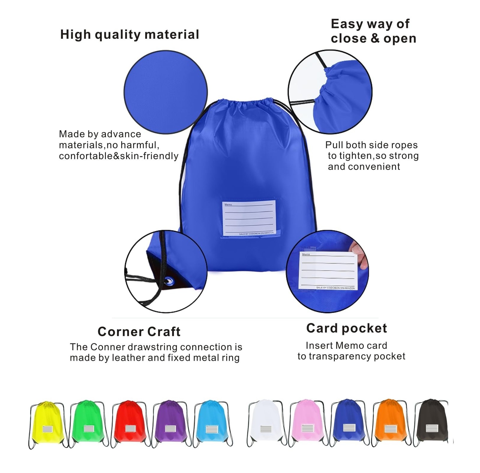 Drawstring Backpack Bulk 20Pcs Draw String Bags DIY Gym Sports Traveling Yoga…