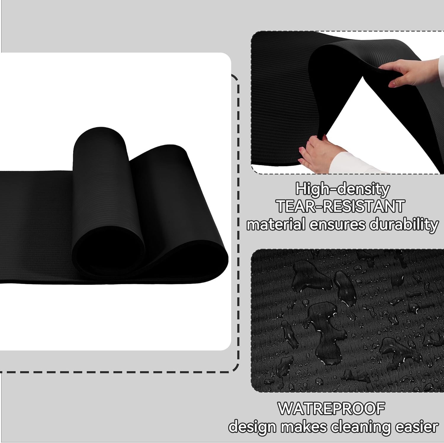 1/2-Inch Extra Thick Yoga Mat – Non-Slip & Portable with Strap for Comfort