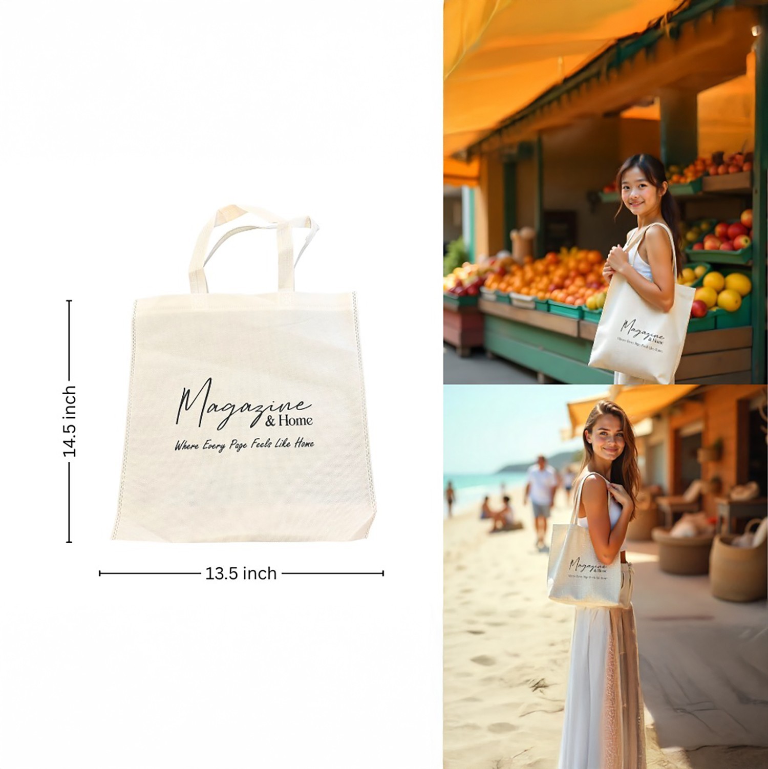 SINT Premium Print Reversible Non Slip Yoga Workouts Mat With Free Tote Bag