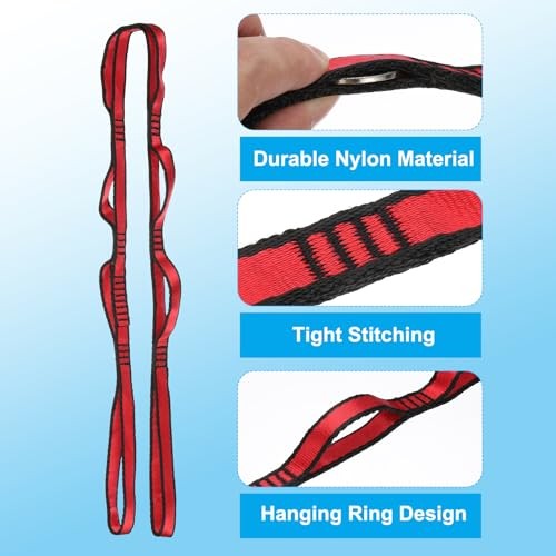 Daisy Chain Straps, 2 Pack Strong Climbing Strap Adjustable Nylon Chain Sling