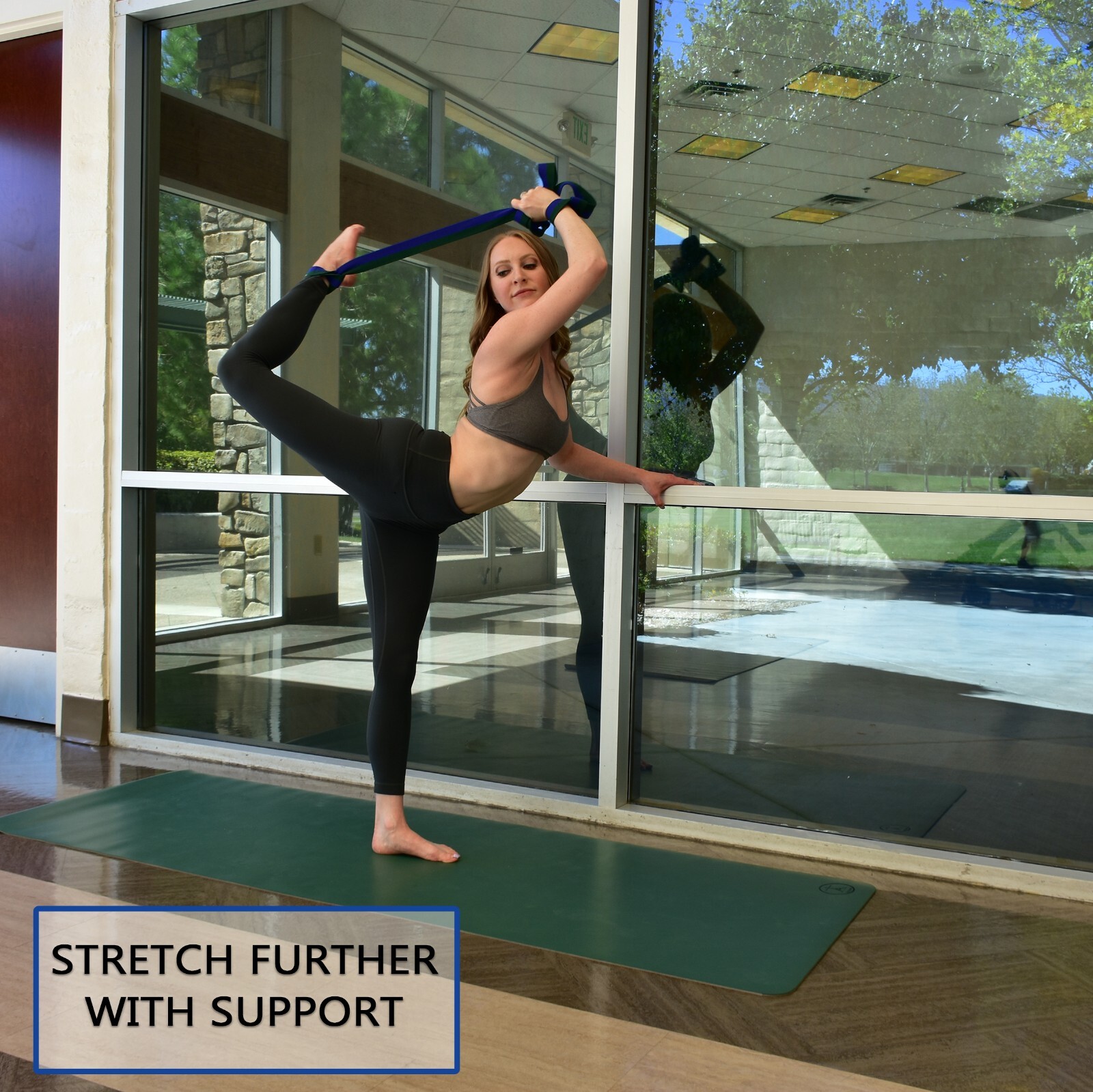 Cotton Adjustable Yoga Mat Strap for Carrying XL Yoga Mats & Stretching Strap. 