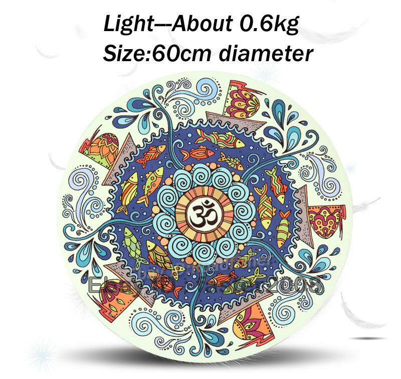 Round Yoga Mat Pilates Gym Mat Pad Non-Slip Cushion Meditation Mat Floor Mat HOT