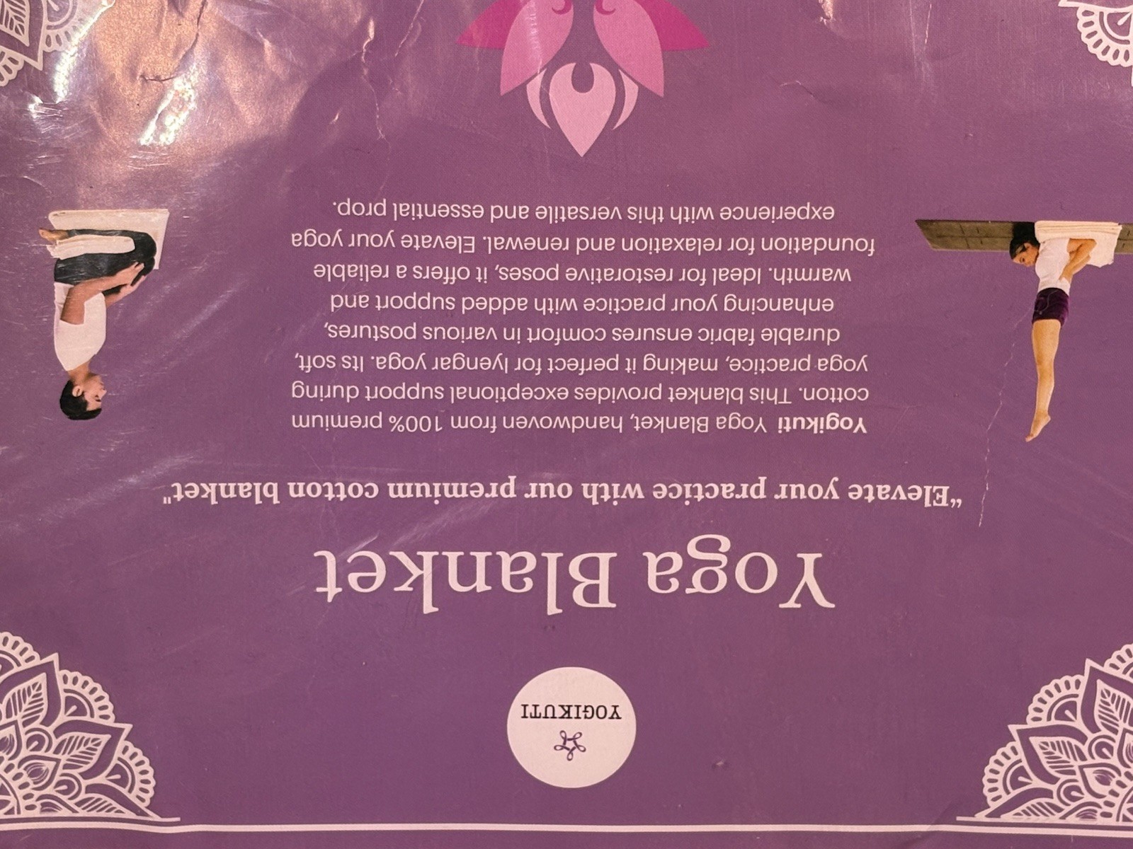 Yogicuti Premium 100% Cotton Yoga Blanket Orange Handwoven 80×60 BrandNew Sealed