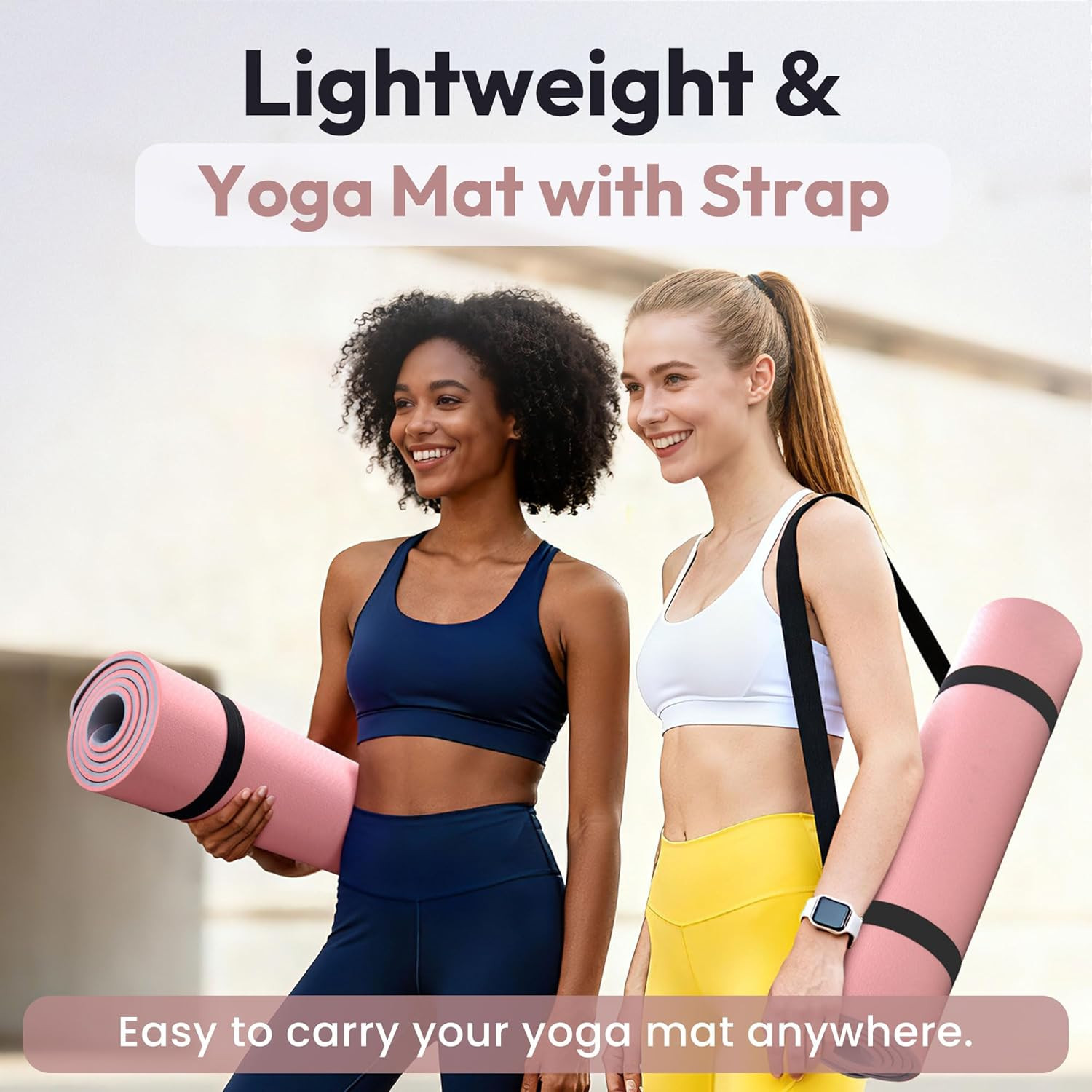 UMINEUX Extra Thick Yoga Mat, 1/4 & 2/5 Inch Yoga Mat Non Slip, POE Yoga Mats fo