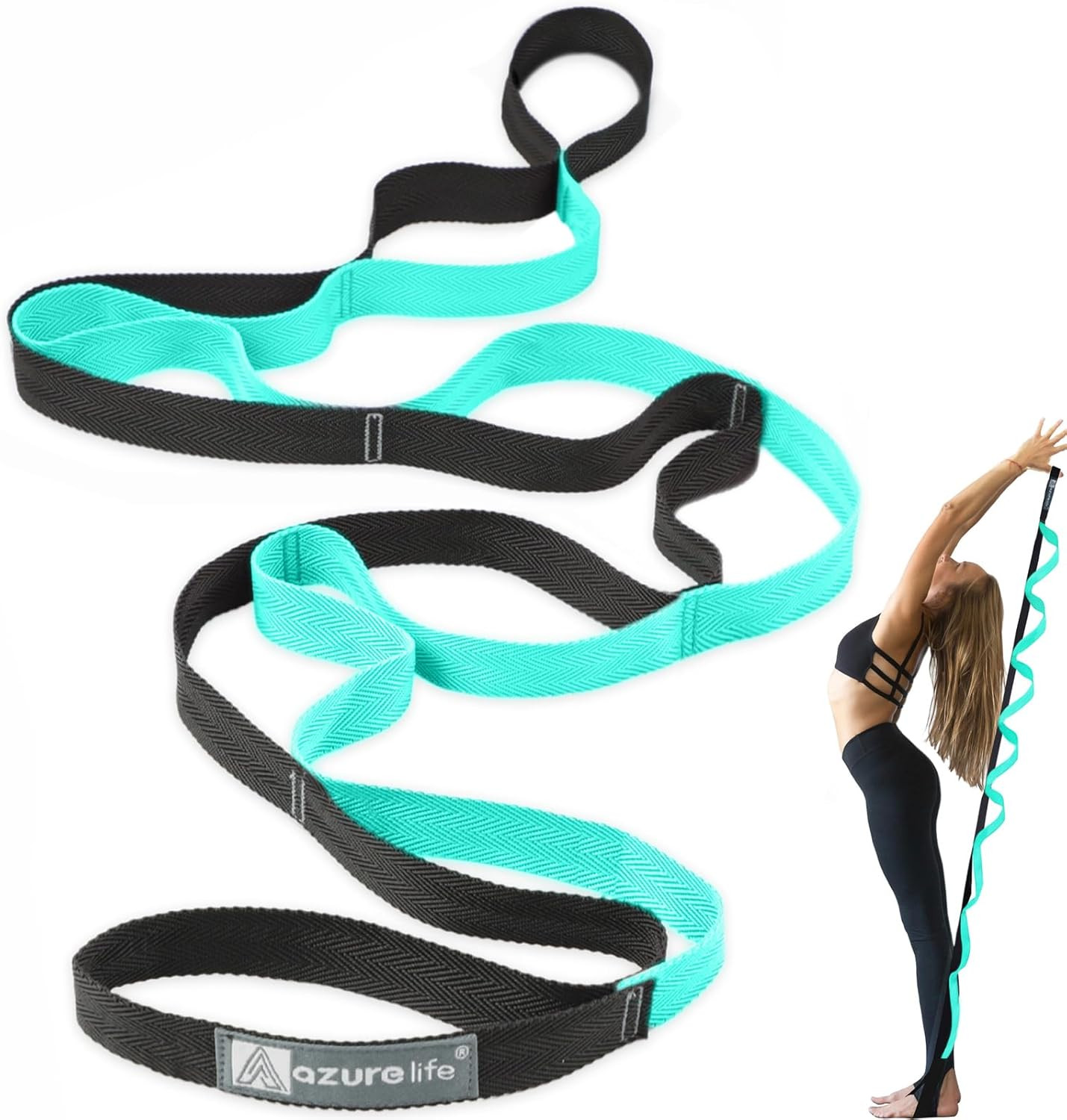 Premium Durable Stretch Straps with Loops, Stretching Strap for Physical Therapy