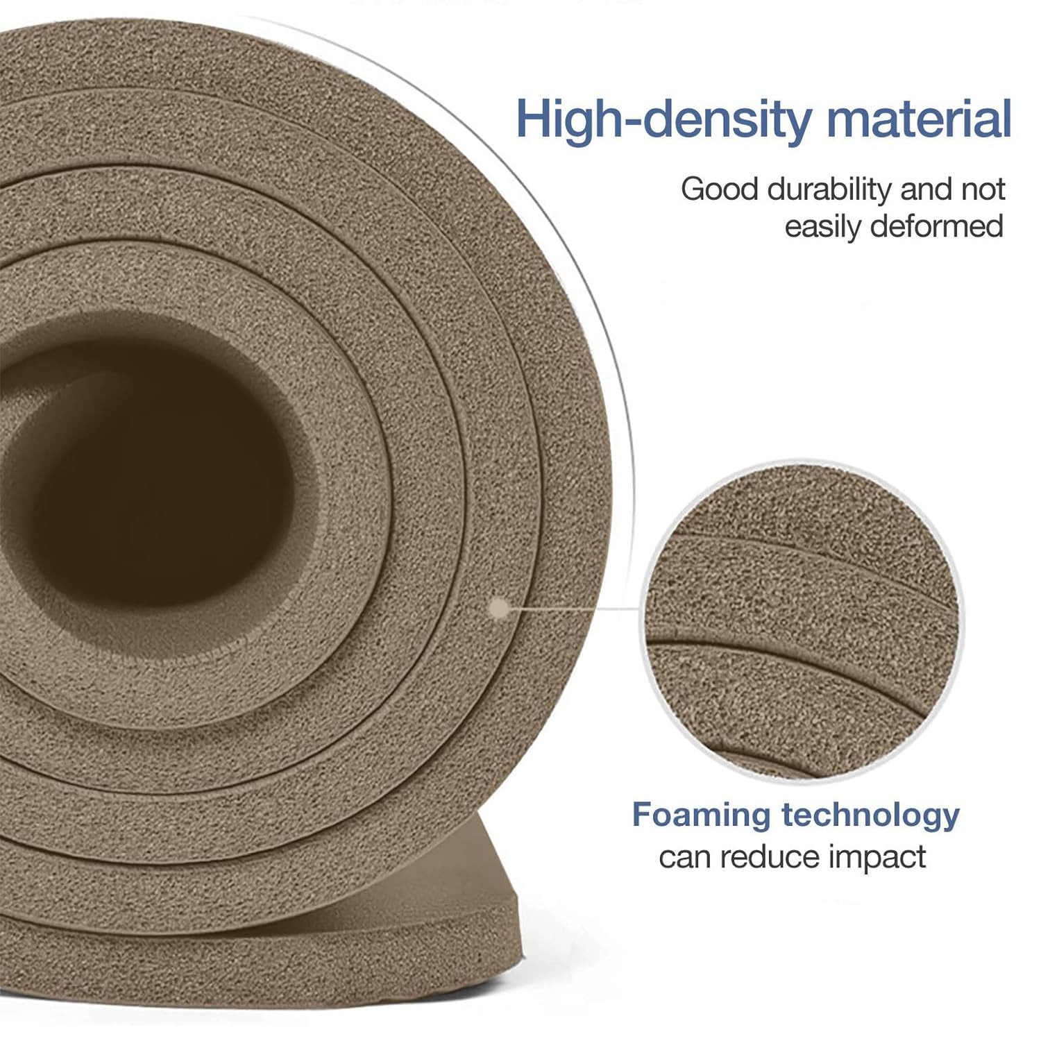 Gruper Thick Yoga Mat Non Slip, Large Size 72&Prime; L 72 x 24 x 0.4 inches, Brown