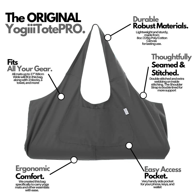 Yogiii Large Yoga Mat Bag | The Original YogiiiTotePRO | Large Yoga Mat Tote