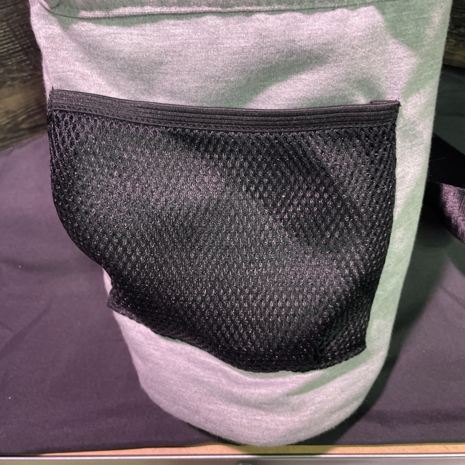 Yoga gray fabric yoga mat bag with multiple pockets.Only One Left! Get It Now!