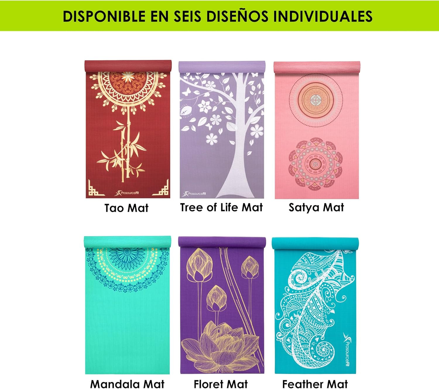 Feather Yoga Mat 3/16&Prime; (5Mm) Thick Workout Surface with Exclusive Printed Design