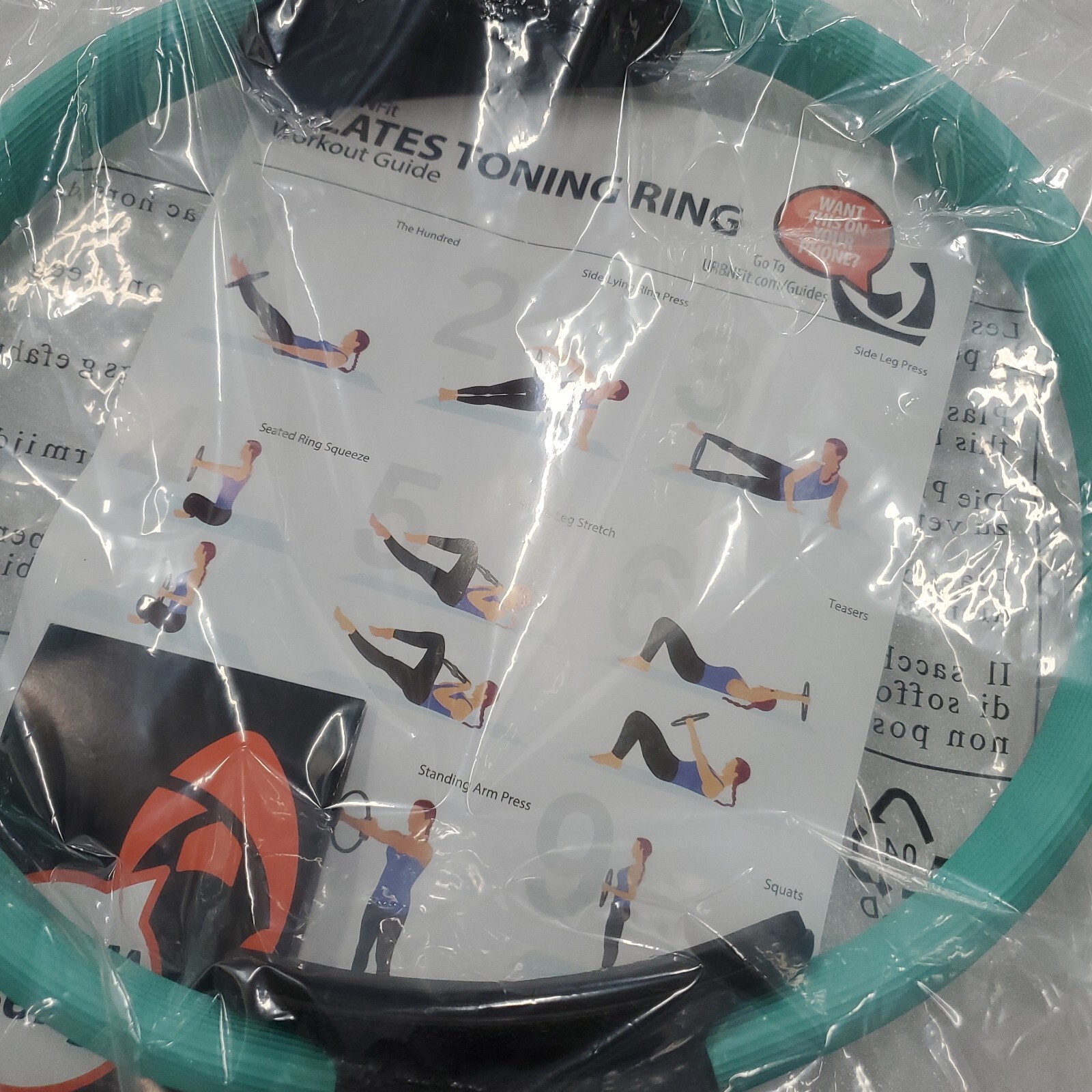 UrbnFit Pilates Toning Ring New Teal Green