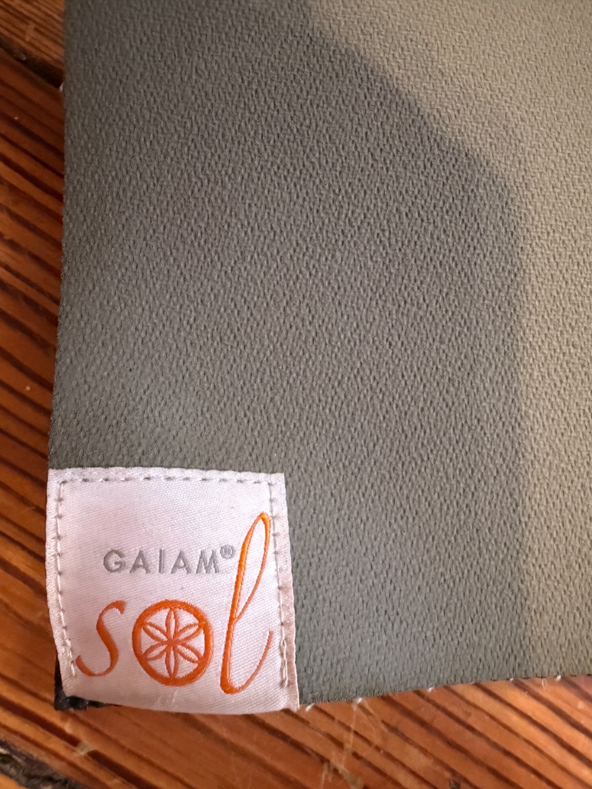 Gaiam Sol Thin-Grip Yoga Mat: Slate, 1mm, Foldable for Travel, Hot Yoga