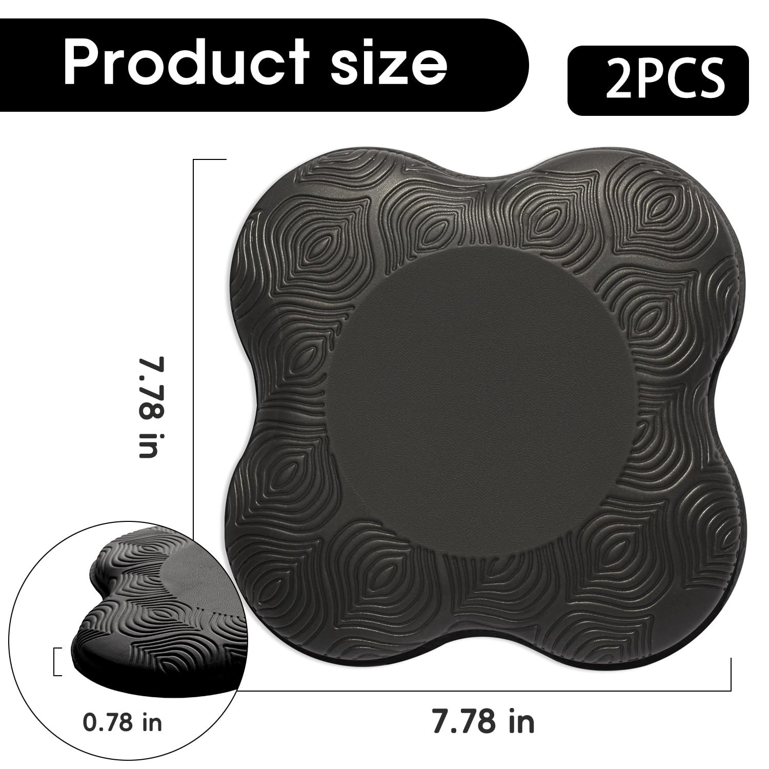 2 Pack Yoga Knee Pads Mat Set – Extra Thick Foam Kneeling Pad Cushion for Kne…