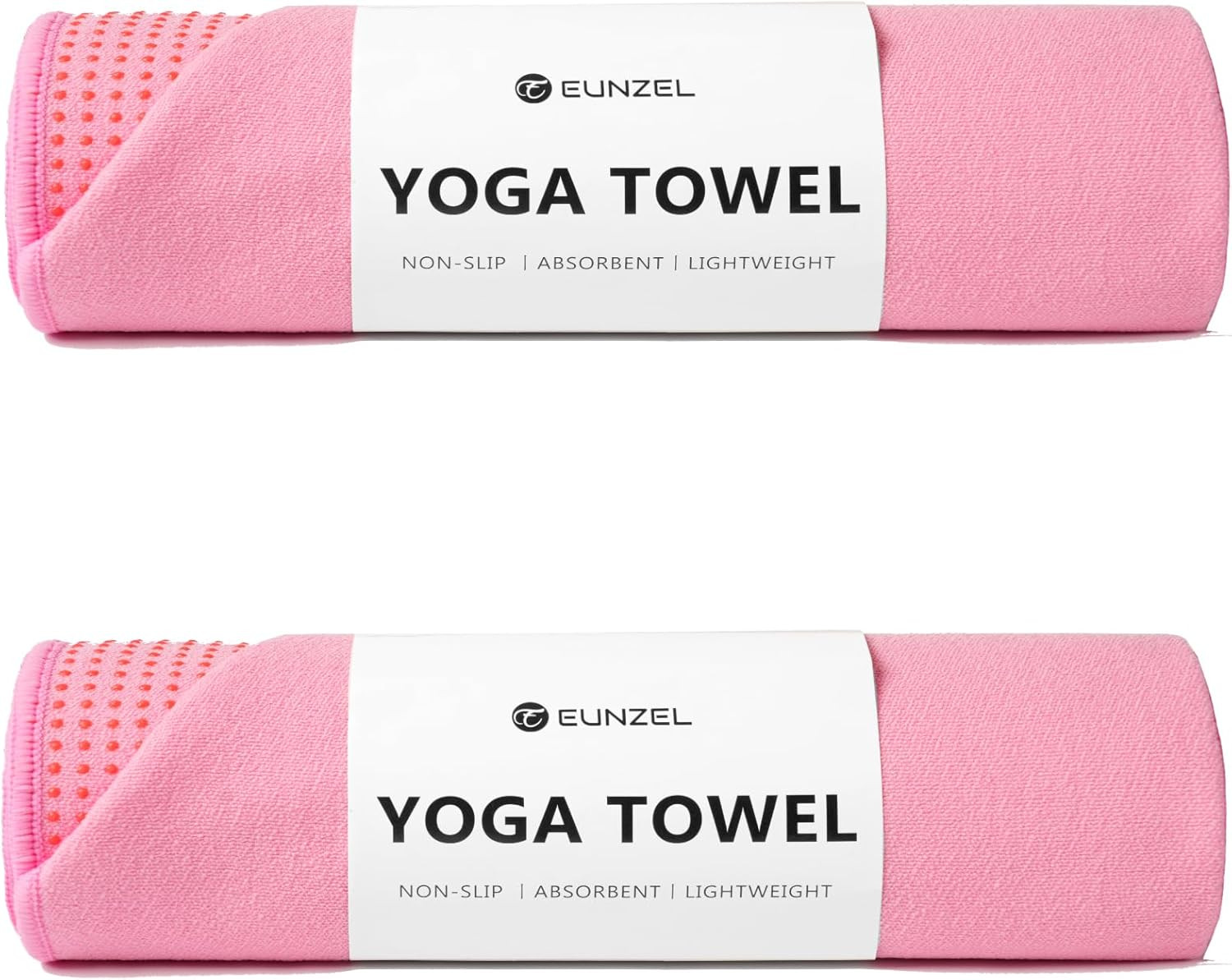 2 Pack Hot Yoga Towel with Grip Dot, Non Slip Yoga Mat Towe Sweat Absorbent Towe