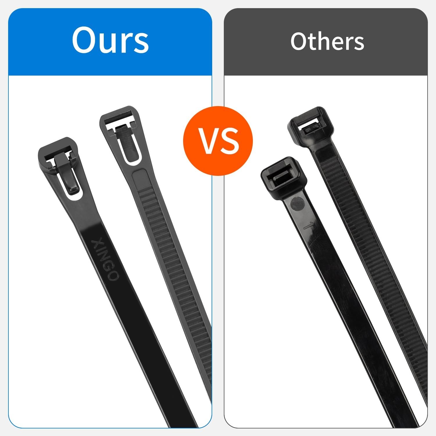 Armpow 18 Inch Recoverable Reusable Zip Ties, 100PCS Black Zip Ties, Outdoor …