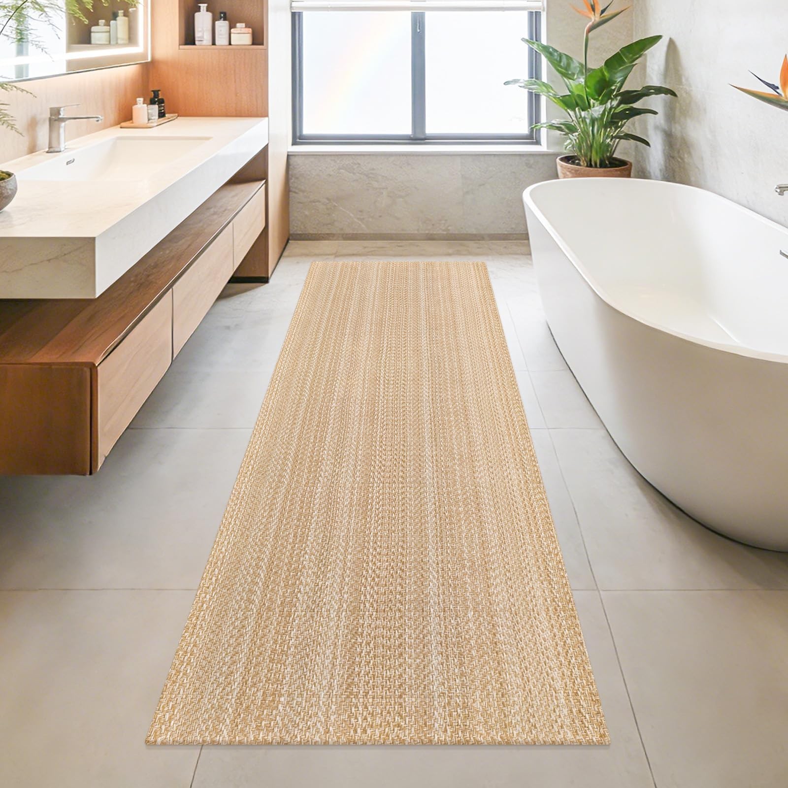 Boho Runners for Hallways 2×6 ft Washable Kitchen Runner Non Slip Rubber Back…