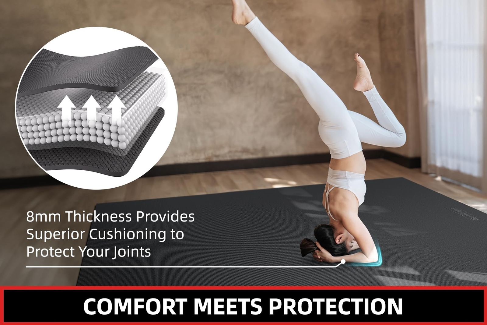 Extra Large Yoga Mat, 10&rsquo;x6&rsquo;/9&rsquo;x6&rsquo;/8&rsquo;x6&rsquo;/7&rsquo;x5&rsquo;/6&rsquo;x4&prime; (8MM/10MM) Wide Workout …