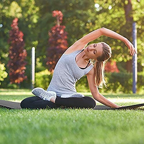 1 Inch Extra Thick Non Slip Yoga Mat – Exercise Mats for Home Workouts, Black