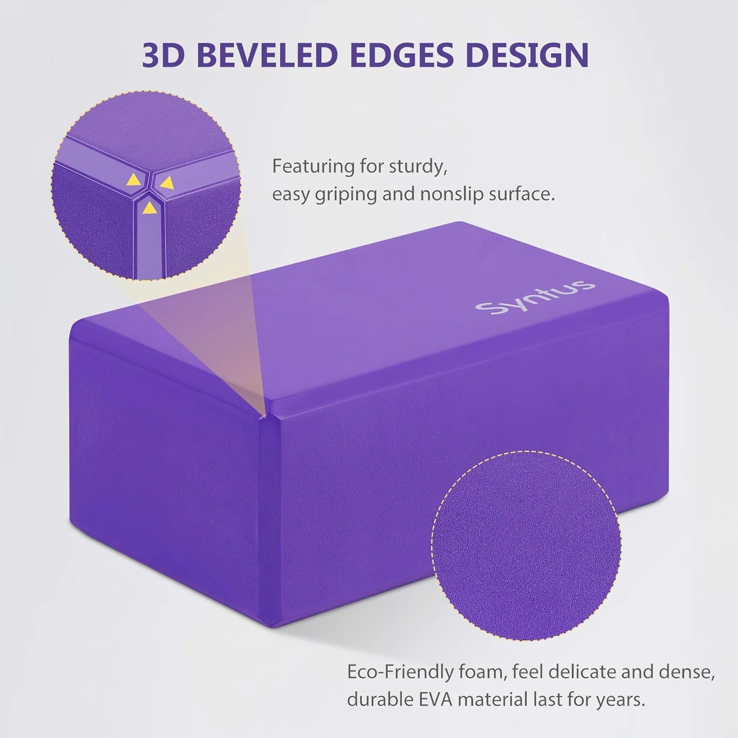 Eco-Friendly Yoga Block and Strap Set: 2 Non-Slip Blocks for Ultimate Stretching